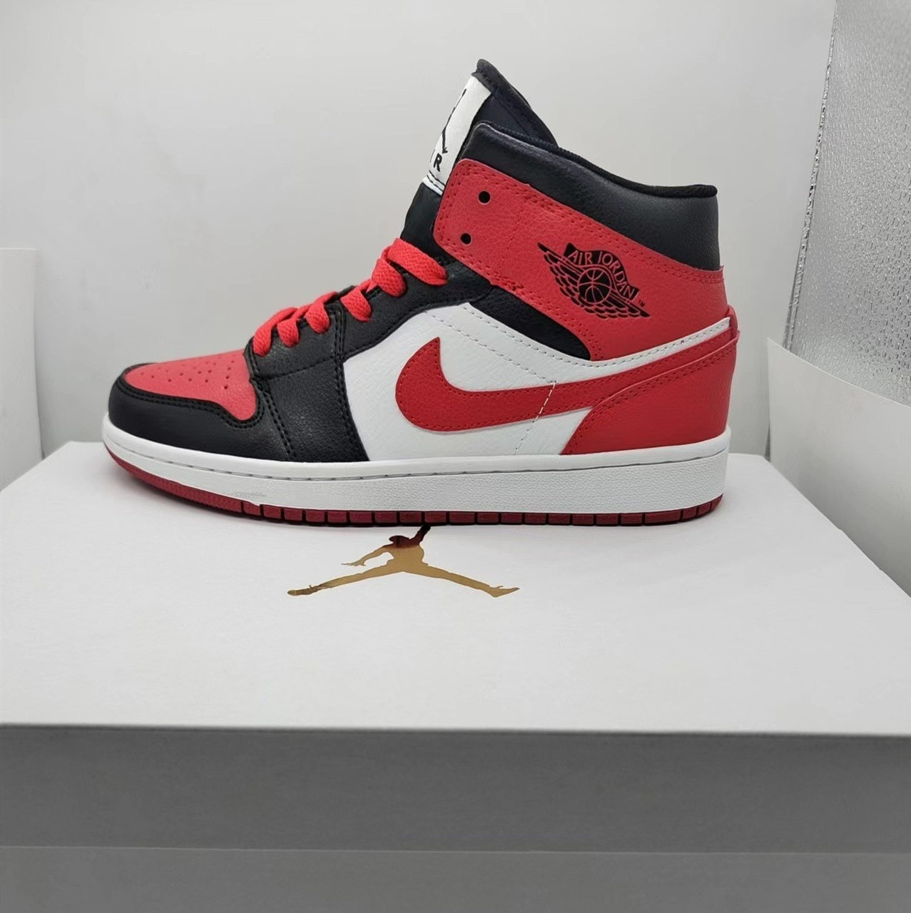 Women's Running Weapon Air Jordan 1 Red/Black/White Shoes 0203 Women's Running Weapon Air Jordan 1 Red/Black/White Shoes 0203